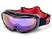 LW OTG Ski Goggles,for Men Women Adult,Skating Snowboard Eyewear Use Dual PC Uv Proof Lenses with Mirror Coating Anti-fog - Helmet Compatible with Extra Long Adjustable Strap[BLACK]