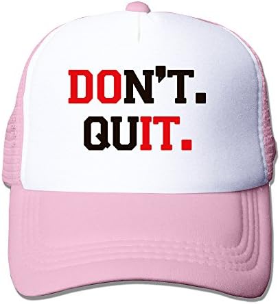 Don't Quit Unisex Trucker Baseball Mesh Hat Adjustable Trend Hat