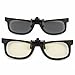 ClipShades 2 Pack Lightweight Clip-on Sunglasses and Anti Blue Ray Computer Glasses Combo with Flip Top Clip On Function for Prescription Eyeglasses Wearers