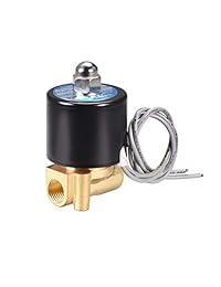 uxcell - Válvula solenoide eléctrica de latón de 0.2 in PT DC24 V normalmente cerrada