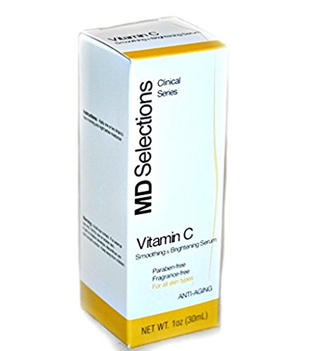 MD Selections Vitamin C Smoothing & Brightening Anti-Aging Serum for all Skin Types (1oz/30ml)