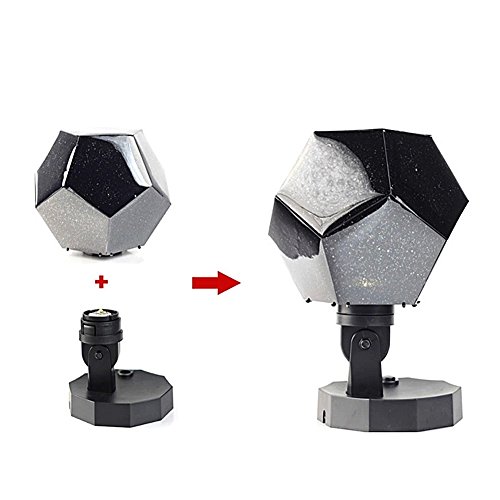 Night Light ,NNDA CO Star Astro Sky Projection Cosmos Night Light Projector 12 romantic constellation ,Plastic + Electronics,1Pc(Black)