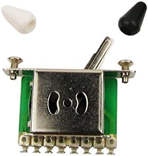 Musiclily Metric 5 Way Guitar Pickup Selector Switch for Strat Tele Electric Guitar Black and White Tips - Image 3