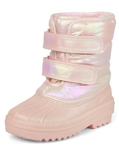 The Children's Place,Baby Girls and Toddler Faux Fur Trim Snow Boots,Toddler,4