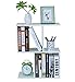 PAG Desktop Shelf Freestanding Wooden Small Bookshelf Desk Supplies Organizers and Accessories Storage Display Rack Office Dorm Decor for Women, White