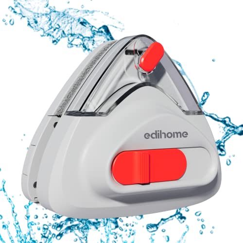 Edihome, Magnetischer Fensterreiniger, Einstellbar, Zwischen 5-25 mm, für Doppelglasfenster, Professionell, Zweiseitig, Verstellbar für alle Arten von Fenstern