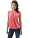 PattyBoutik Women Halter Pleated Twist Blouson Top (Coral Pink Small)