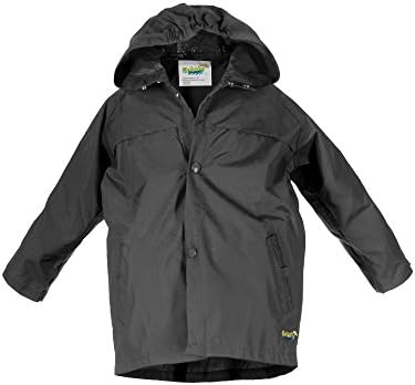Splashy Nylon Children's Rain Jacket (5/6, Black)