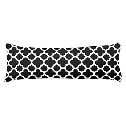 Amazon Com Black And White Classic Quatrefoil Modern Body Pillow