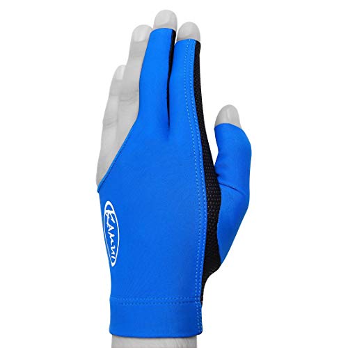 Kamui Billiard GLOVE QuickDry, for LEFT Hand, Blue (L)