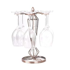 Amazon Com Defway Countertop Wine Glass Holder 6 Hook Metal