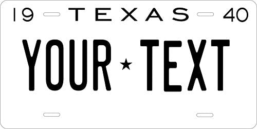 Texas 1940 Personalized Tag Vehicle Car Moped Bike Bicycle Motorcycle Auto License Plate