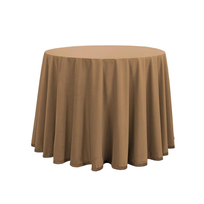 Martina Home Fluwelen ligstoel 70, rond, camelbruin