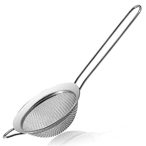 ANAEAT Feine Siebe – Premium-Siebsieb aus Edelstahl, mit strapazierfähigem Netz und stabilem Griff, ideal zum Sieben von trockenen Zutaten, Mehl, Nude