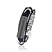 Misfit Ray Bracelet Fusion - fitjewels Leather Replacement Band - Available Colors Black, Gold and Gray (Black, S-M (5.5-6.5 inch))