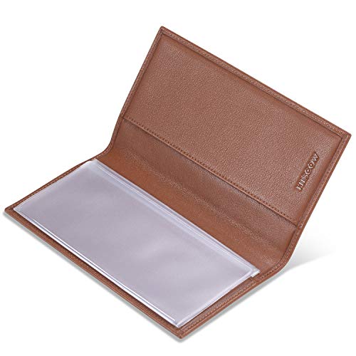 HISCOW Classy Standard Checkbook Cover with Free Divider - Italian Calfskin (Premium Cognac)