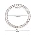 TOBATOBA 6 Pack Crystal Rhinestone Car Bling Decorations Ring Emblem Sticker Decor Car Engine Start Stop Accessories for Men and Women, 6 Pieces