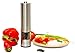 Best Pepper Grinder or Salt Grinder Mill – Premium Stainless Steel One-Handed Automatic Battery Operated Spice Shaker - Adjustable– With LED Light at Bottom