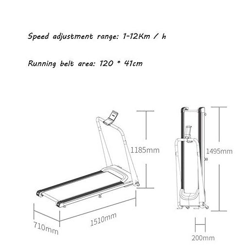 LC_Kwn Folding Treadmill, 2HP Under Desk Electric Treadmill, with LED Display, Walking Jogging Machine for Home/Office… - Image 3