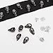 Surepromise Punk Skull Head Leather Rivets Set for Bag Shoe Clothing Nails Included Pack of 30