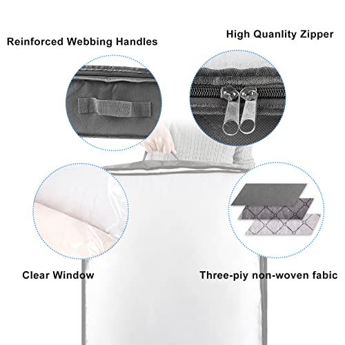 Fixwal 4 Pack Under Bed Storage Containers Foldable Clothes Storage