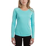 Vapor Apparel Women's UPF 50+ Long Sleeve UV (Sun) Protection Performance T-Shirt Large Water Blue