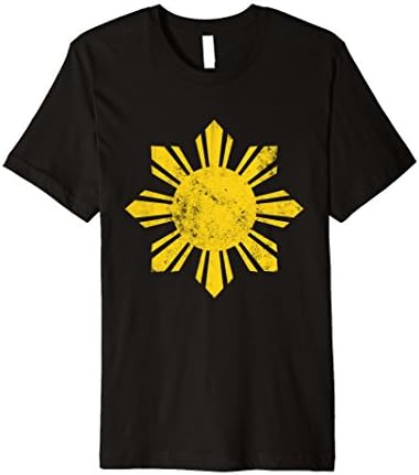 Men's Philippines Shirt - Filipino Vintage Sun Tee Pinoy Pinay Medium Black