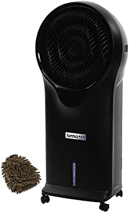 Luma Comfort EC111B Evaporative Cooler, Black Portable, 250 Sq Ft (Complete Set) w/ Bonus: Premium Microfiber Cleaner Bundle