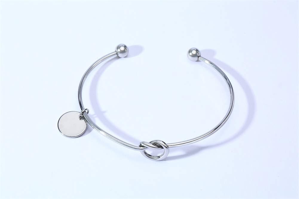 XUANPAI Set of 2 Party Friendship Bridesmaid Wedding Gift Jewelry Love Knot Bangle Bracelet Cuff Stretch Bracelet for Bridesmaid Proposal - Image 4