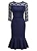 MissMay Women's Vintage Lace Business Cocktail Party Mermaid Pencil Dress
