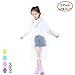 Silkclo 2 Pack Kids Children Rain Ponchos,Portable Reusable Raincoat with Hood and Sleeves,for Theme Parks, Sporting Events, Camping, Traveling, Concerts Or Some Emergencies (White)