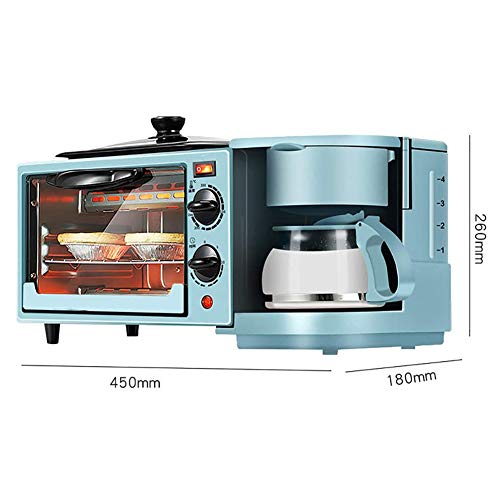 Oven 2200 (W), Ontbijtmachine 45 * 18 * 26Cm Met Antiaanbaklaag En 0,6 L Koffiezetapparaat Met Actuele Scherm Met Kaken… - Afbeelding 4