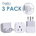 Switzerland Travel Adapter Plug by Ceptics with Dual USA Input - Power - Type J (3 Pack) - Ultra Compact - Safe Grounded Perfect for Cell Phones, Laptops, Camera Chargers and More (CT-11A)