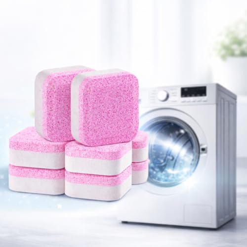 KIT com 30 Pastilhas Efervescentes de Limpeza para Máquina de Lavar Roupas e Louça, Remove Resíduos e Odores, Biodegradável, Potente, sem Perfume