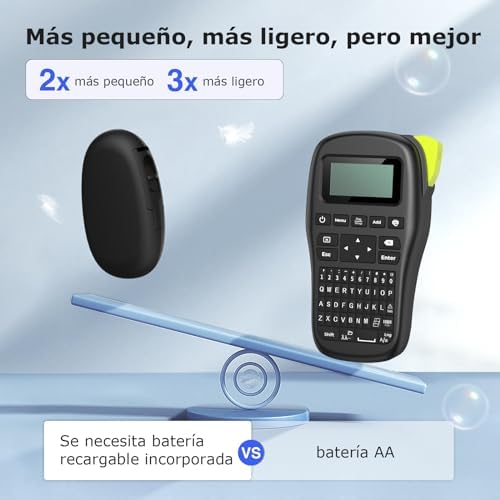 E10 Etiquetadora Bluetooth con Etiquetas Adhesivas Continuas, Negro
