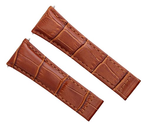 20MM Leather Strap Band for Rolex Daytona Watch 116520 Cognac/TAN Regular #5D