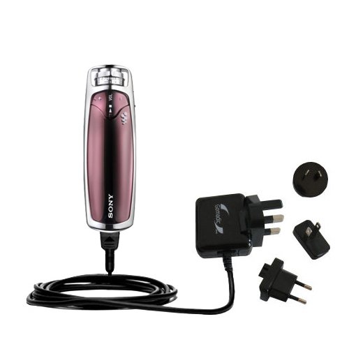 Gomadic Global Home Wall AC Charger designed for the Sony Walkman NW-S703F with Power Sleep technology - supports worldwide wall outlets and voltage levels - designed with Gomadic TipExchange