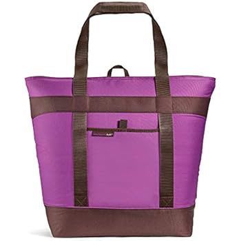 Rachael Ray Jumbo ChillOut Thermal Tote Bag for Grocery Shopping, Transport Cold or Hot Food, Extra-Large Capacity, Insulated, Reusable, Purple