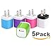 USB AC Universal Power Home Wall Travel Charger Adapter for iPhone SE / 6s / 6 / 6 Plus, iPad Air 2 / Pro, Samsung Galaxy S7 / S6, Note 5, LG G5 and More (5 Pack) (Random Color)