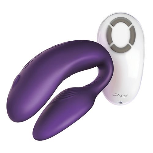 We Vibe 4 Couples Silicone Dual Vibrator USB Rechargeable Waterproof Purple image