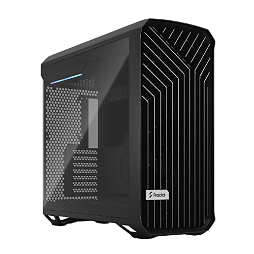 Fractal Design FD-C-TOR1A-01 Torrent zwart E-ATX gehard glas venster hoge luchtstroom Mid Tower Computer Case,zwart