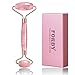 Rose Quartz Roller Jade Roller for Face - Natural Crystal Quartz Facial Face Roller Massager Face Gemstone Healing Toning Skincare Tool for Anti Aging Wrinkle Removal Slim Face(Pink Color)