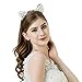 Cat Ears Headband Hair Hoop - AWAYTR 7PC Small Cat Ears Headband Paper Flower Hair Bands Girls Kids Headdress