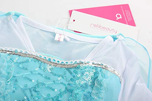 image for ReliBeauty Girls Sequin Princess Elsa Costume Long Sleeve Dress up, Li