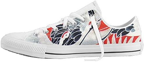 Chinese Element Crane Peace Low-Cut Canvas Shoes Unisex Sneaker-All Season Casual Trainers For Men And Women ColourName Sizekey