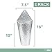 Ilyapa Galvanized Wall Planter 2 Pack - 16 Inch Hanging Metal Wall Vases for Flowers - Farmhouse Style Decor