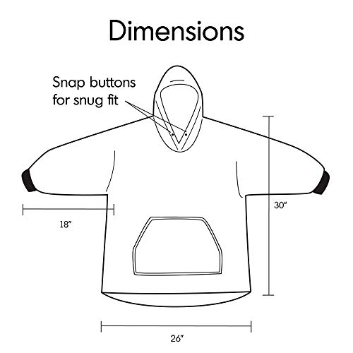 Degrees of Comfort Wearable Blanket Hoodie Jacket for Kids, Sherpa