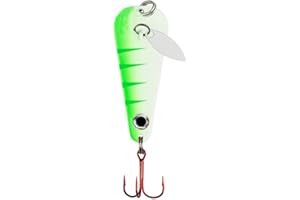 Northland Tackle Ice Fishing Thumper Spoon, Stamped Brass Flutter Spoon Ice Fishing Lure for Walleye, Crappie, & More, 10 Colors, 1/16 Oz, 1/8 Oz, 3/16 Oz, ¼ Oz Lure Sizes