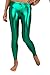 Christmas Shiny Leggings Ninth Length Metallic Skinny Pants Leather Tights