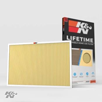 K&N 20x30x1 AC Furnace Lifetime Washable MERV 11 Filters Allergies, Pollen, Smoke, Dust, Pet Dander, Mold, Smog, and More Breathe Clean Fresh Air, 20x30x1